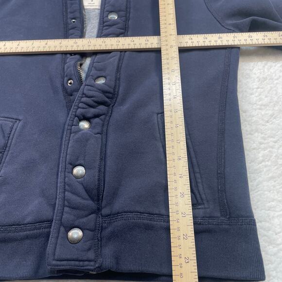 Abercrombie & Fitch Y2K Heavyweight Hoodie Jacket Navy Gray Lined A&F 92 Vintage - Picture 8 of 11